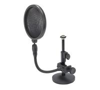 Samson MD2/PS05 Bundle - Bundle pied de table et filtre anti-pop - Pied de micro pour podcast - Modèle MD2
