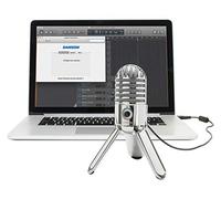 Samson Meteor Mic - Portable USB Studio Quality Condenser Microphone - High Performance, General Purpose/Podcast/Gaming/Music Recording Microphone, 16-bit, 44.1/48kHz resolution, Silver Chrome
