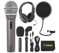 Samson Q2u l'enregistrement et Podcasting Lot avec USB/XLR Micro dynamique + Samson Sr350 Over-Ear casque stéréo + Filtre anti-pop et pare-brise de mousse