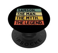 Samson The Man The Myth The Legend Citation Humoristique personnalisée PopSockets PopGrip Adhésif