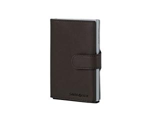 Samsonite Alu Fit SLG - Portefeuille, 10,2 cm, Marron (Brun foncé)