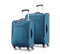 Samsonite Ascella X Softside Valise Extensible à roulettes pivotantes, Bleu Sarcelle, 2PC (SP20/25), Ascella X Softside Valise Extensible avec roulettes pivotantes