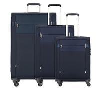 Samsonite Citybeat 4 roulettes Set de valises 3 pièces avec soufflet d'extension bleu