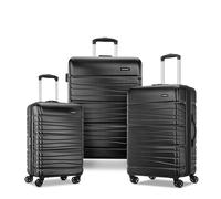 Samsonite Evolve SE Hardside Extensible avec Double roulettes pivotantes, Basse Noire, 3PC Set (CO/M/L), Evolve Se Valise Rigide Extensible avec Double roulettes pivotantes