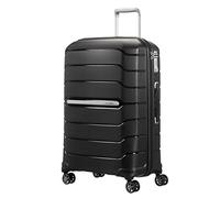 Samsonite Flux Valise Trolley Cabine, 68 cm | Noir, valise rigide extensible, 75/85 L, avec roues pivotantes fluides et séparateur zippé en U avec poche
