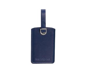 Samsonite Global TA - Étiquette de Valise, étiquette pour valises et sacs, avec sangle ajustable, carte d'adresse, volet de protection, Bleu (Midnight Blue)
