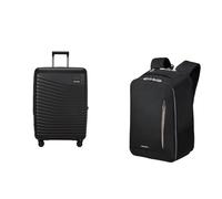 Samsonite Intuo & Guardit Classy - Valise extensible, 69 cm, 79/87 L & Bagage cabine Ryanair, 25 x 20 x 40 cm, 20 L - Ensemble d'affaires Classy - Noir