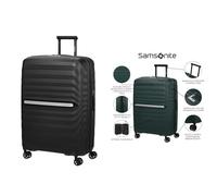 Samsonite Neo Flux Set de 2 Valises - Spinner Cabine Slim (55cm), 39/45 L & Grand Spinner (75cm), 109/121 L, Extensible, Noir (Black)