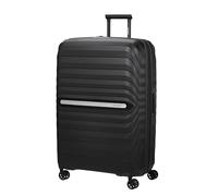 Samsonite Neo Flux Valise 4 roues, 81 cm | Noir, valise rigide extensible, 81H x 54W x 33D cm, 130/145 L, 4.6 kg, avec serrure TSA et sangles croisées