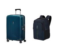 Samsonite Neopulse & Guardit 3.0 - Valise, 69 cm, 69 L & Bagage cabine Ryanair avec compartiment pour ordinateur portable 14,1", 25 x 20 x 40 cm, 24 L - Ensemble de voyage d'affaires - Bleu