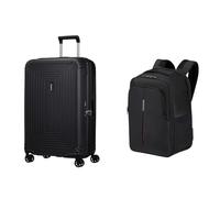 Samsonite Neopulse & Guardit 3.0 - Valise, 70 cm, 69 L & Bagage cabine Ryanair avec compartiment pour ordinateur portable 14,1", 25 x 20 x 40 cm, 24 L - Ensemble de voyage d'affaires - Noir/Graphite