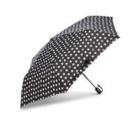 Samsonite Parapluie compact à ouverture/fermeture automatique, motif tourbillon noir/blanc, taille unique