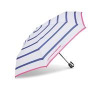 Samsonite Parapluie compact à ouverture/fermeture automatique, rayures blanc/bleu/rose, taille unique, compact