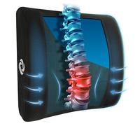 Samsonite SA6086 - Lumbar Support Pillow with Mild Cooling Gel [Cooling Effect is Subjective, and Varies by Personal Sensitivity] - Helps Relieve Lower Back Pain - Premium Memory Foam