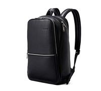 Samsonite Sac à dos unisexe pour ordinateur portable 126036, Noir, Taille unique, Sac à dos fin en cuir classique
