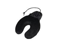 Samsonite TA Revolution - Coussin de Voyage en Mousse à Mémoire avec Pochette - Coussin Cervical Ergonomique pour Avion, Voiture & Train, Noir