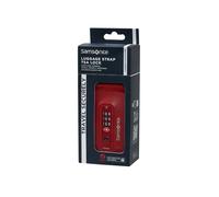 Samsonite TA Revolution Sangle de Bagage avec Serrure TSA, réglable 50 mm, Boucle à clic Robuste, Sangle de Valise sûre pour Les Voyages, Rouge, Sangle de Bagage avec Serrure TSA
