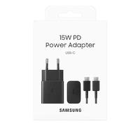 Samsung 15W 1 Port Fast Travel Adapter with Type-C Cable, Black