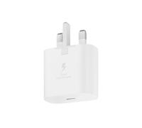 Samsung 3 Amp 25W USB C UK Mains Charger with USB C to C Cable White - EP-TA800XWEGGB