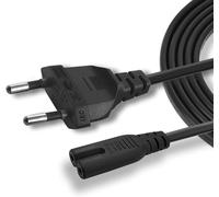 Samsung 3M European Plug TV Cable-IEC C7 Certified 2 Pole Power Cable-Compatible with PS5 PS4 Slim Euro Power Cord Xbox Series X Series LG TV Printer-3 Metres