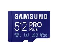 Samsung Pro Plus MB-MD512KA/EU Carte mémoire microSDXC UHS-I U3 160 Mo/s Full HD & 4K UHD avec Adaptateur SD 512 Go
