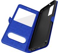 Samsung A52 / A52s Cover Double fenêtre & Stand - Bleu