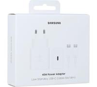 Chargeur Samsung Original 45W Super Fast USB-C Blanc Avec Câble 2 m