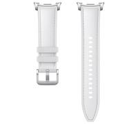 Samsung Bracelet Original Hybrid en cuir vegan Samsung Galaxy Watch 8 (40/44mm) / Classic (46mm) White Blanc