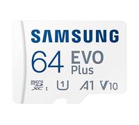 Samsung Carte mémoire microSD Evo Plus 64 Go SDXC U1 Classe 10 A1 130 Mo/s avec Adaptateur Version 2021 (MB-MC64KA/EU)
