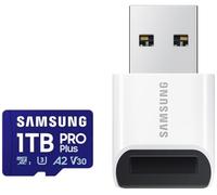 Samsung Carte Mémoire MicroSDXC, PRO Plus MB-MD1T0SB/WW, 1 To, Vitesse de Lecture jusqu’à 180 Mo/s, fournie avec Lecteur USB