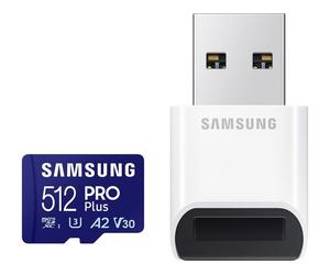 Samsung Carte MicroSD avec adaptateur USB PRO Plus - 512 Go
