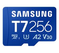 Samsung T7 Carte microSD, 256 Go, Carte mémoire pour Jeux Mobiles sur Smartphones, tablettes et Consoles Portables, UHS-I U3, Full HD & 4K UHD, 170 Mo/s en Lecture, MB-MB256T/WW