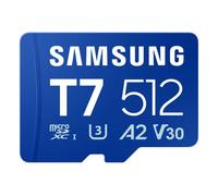 Samsung T7 Carte microSD, 512 Go, Carte mémoire pour Jeux Mobiles sur Smartphones, tablettes et Consoles Portables, UHS-I U3, Full HD & 4K UHD, 170 Mo/s en Lecture, MB-MB512T/WW