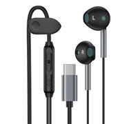 Samsung Casque filaire USB C pour Galaxy A56/A36/A26/A16 5G/A06/A15/A55/A35/A25/S25 Ultra/S24 FE/S23/S22/S21, écouteurs filaires de type C avec microphone pour iPhone 16e 16 15, iPad, Pixel 9a, One