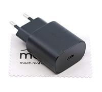 Samsung Chargeur 25W pour Galaxy S21, S21 Plus, S21 Ultra, S20 5G, S20 FE Plus 5G avec chiffon de nettoyage d'écran Mungoo (sans câble de données)