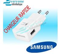 Samsung Chargeur Rapide EP-TA20EWE Blanc(S4,S5,S6,S6 EDGE,S6 EDGE PLUS, S7,S7 EDGE ,S7 EDGE PLUS)