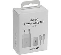 SAMSUNG Chargeur Secteur 15W USB C avec Cable Blanc