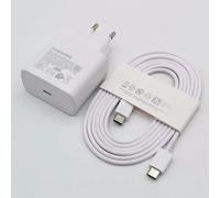 Samsung Chargeur Super Rapide 45w, Adaptateur 1.8m Type-C Pour Galaxy S24/S23/S22/S21/S20/Note 20 Ultra, Z Flip ¿ Câble Blanc