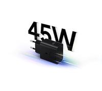 Samsung Chargeur USB C, Adaptateur Secteur 45W Ultra Rapide, Adaptateur USB C vers USB, Chargeur samsung Charge Rapide, Samsung Chargeur Original, sans câble, Noir