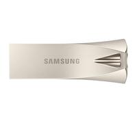 Samsung Clé USB BAR Plus de Type A, 256 Go, 400 Mo/s en lecture, 110 Mo/s en écriture, Clé USB 3.1, résistante aux chocs, champagne argenté, MUF-256BE3/APC