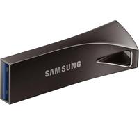 Samsung Clé USB BAR Plus de Type A, 64 Go, 400 Mo/s en lecture, 110 Mo/s en écriture, Clé USB 3.1, résistante aux chocs, gris titane, MUF-64BE4/APC