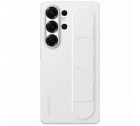 Coque en silicone avec stand lanière pour Galaxy S25 Ultra Blanc