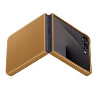 Original Coque KindSuit en Cuir Végan pour Samsung Galaxy Z Flip 7 - Camel