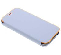 Samsung Coque Folio à Rabat pour Samsung Galaxy A3 2017 - Bleu/Orange Fluo