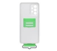 Samsung Coque pour Galaxy A53 Silicone Grip Lanière Stand Ultra Solide Blanc