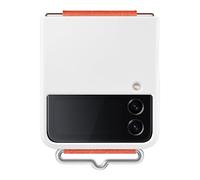 Samsung Coque Silicone avec lanière Blanc Flip 4