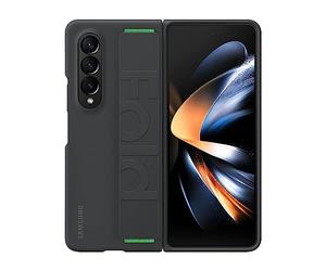 Samsung Coque Silicone avec lanière Noir Fold 4