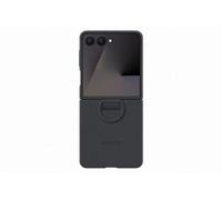 Samsung EF-PF766 - Coque de Protection en Silicone avec Anneau de Support pour Smartphone Galaxy Z Flip7 - Résistante aux Chocs - Fine et adhérente - Noir