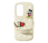 SAMSUNG Crocs Coque en Silicone Galaxy S25+, 2 Charms Jibbitz Originaux Inclus, Beige