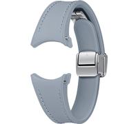SAMSUNG D-Buckle Hybrid Eco-Leather Band (Slim, S/M) pour Galaxy Watch4 | Watch5 | Watch6 | Watch FE | Watch7 Series, Blue